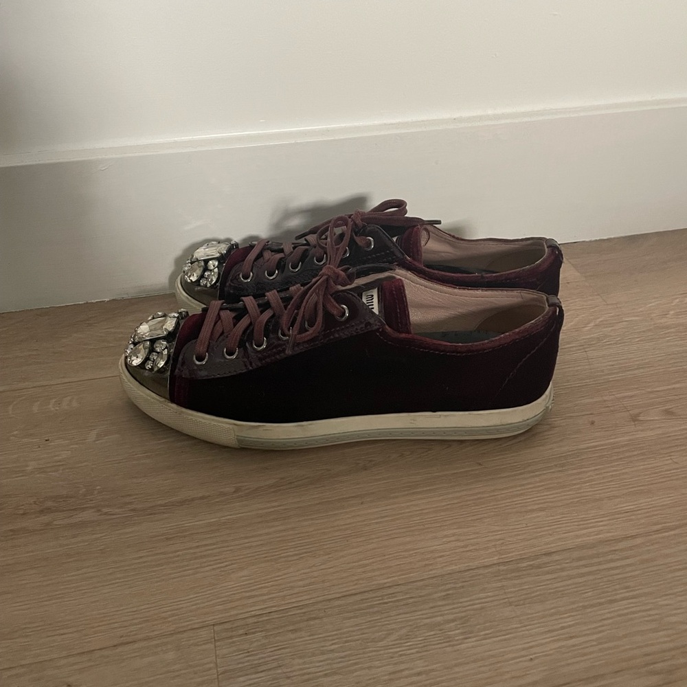 Miu miu Crystal embellished sneakers